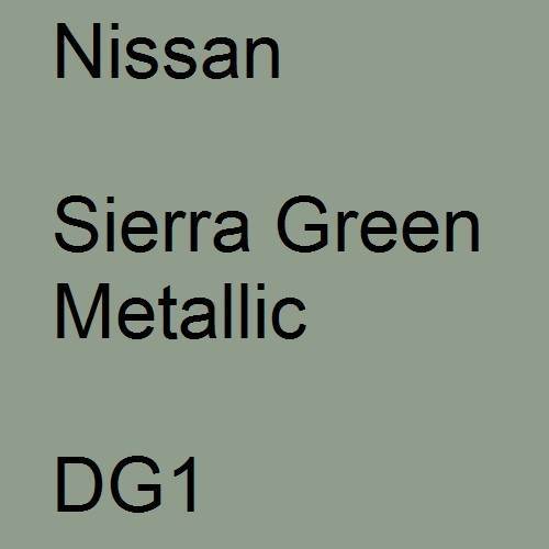 Nissan, Sierra Green Metallic, DG1.